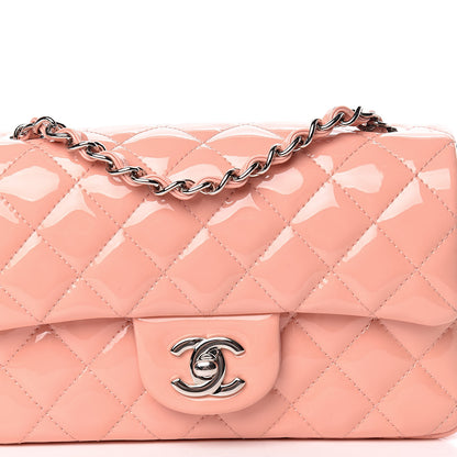 Chanel Patent Calfskin Quilted Mini Rectangular Flap Light Pink 12 of 15