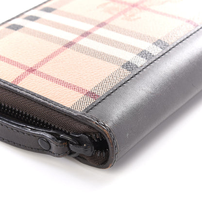 Burberry Haymarket Check Large Ziggy Zip Around Wallet Chocolate 4 of 10