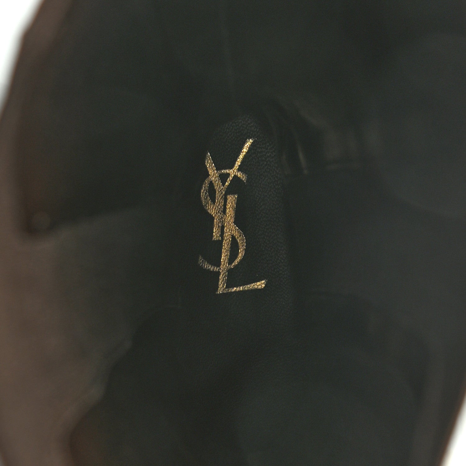 Saint Laurent Calfskin Knee High Boots 36.5 Chocolate 7 of 8