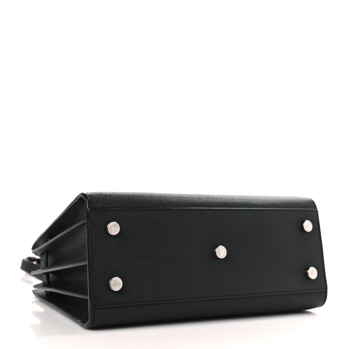 Grained Calfskin Baby Sac De Jour Black