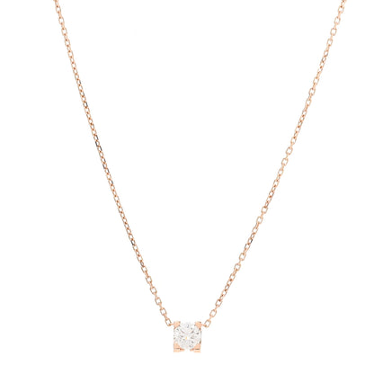 Cartier 18K Pink Gold Diamond .33ct C De Cartier Pendant Necklace 1 of 6