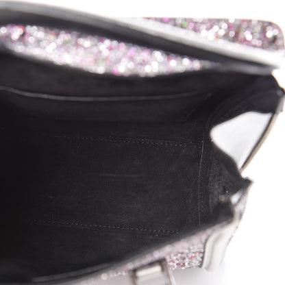 Alexander McQueen Metallic Calfskin Glitter Mini Heroine Shoulder Bag Grey Multicolor 5 of 15