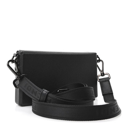 Fendi Vitello Cher Baguette Soft Trunk Phone Pouch Black 3 of 10