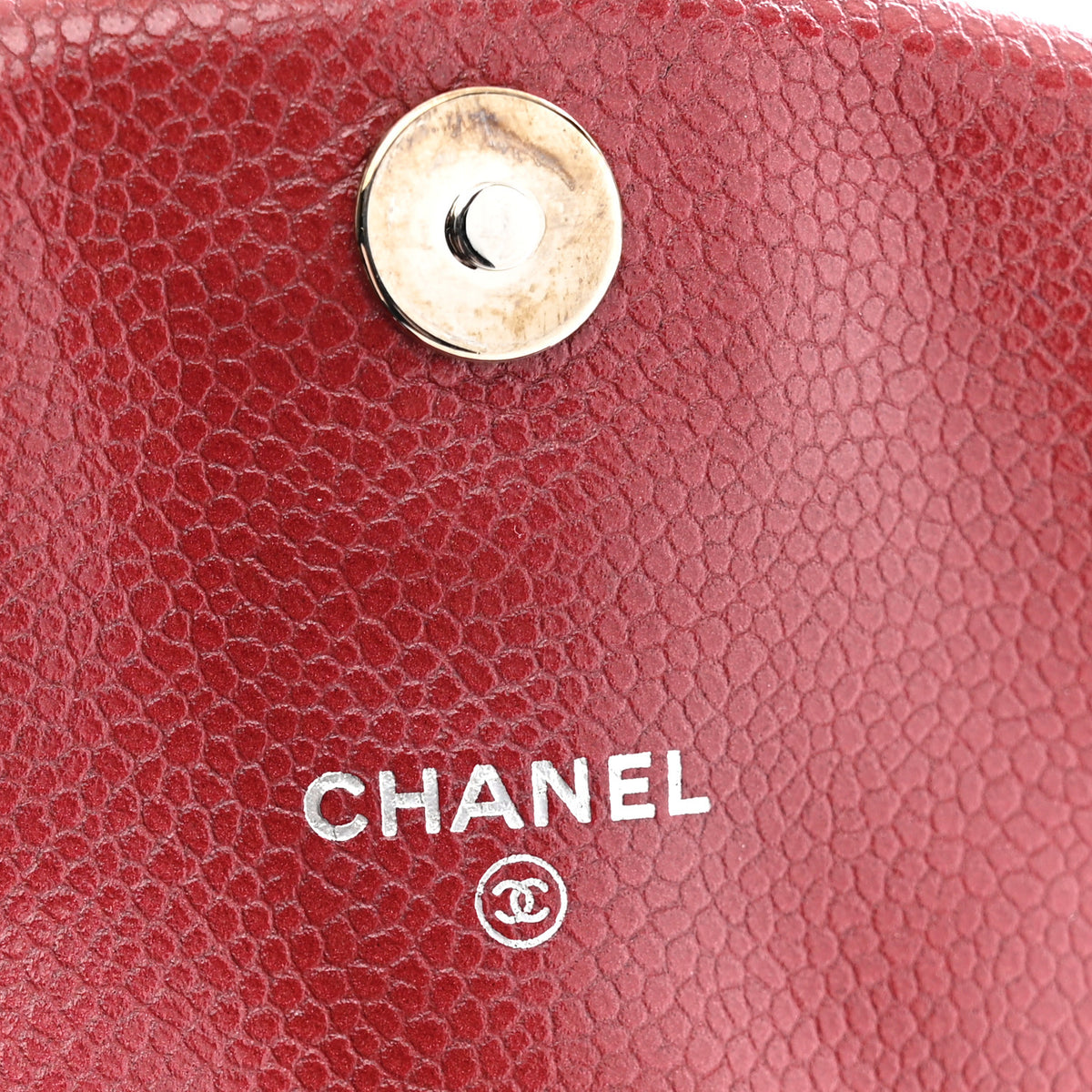 Caviar Half Moon Wallet On Chain WOC Dark Red
