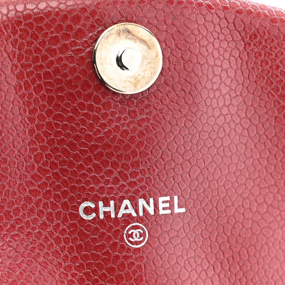 Chanel Caviar Half Moon Wallet On Chain WOC Dark Red 6 of 11