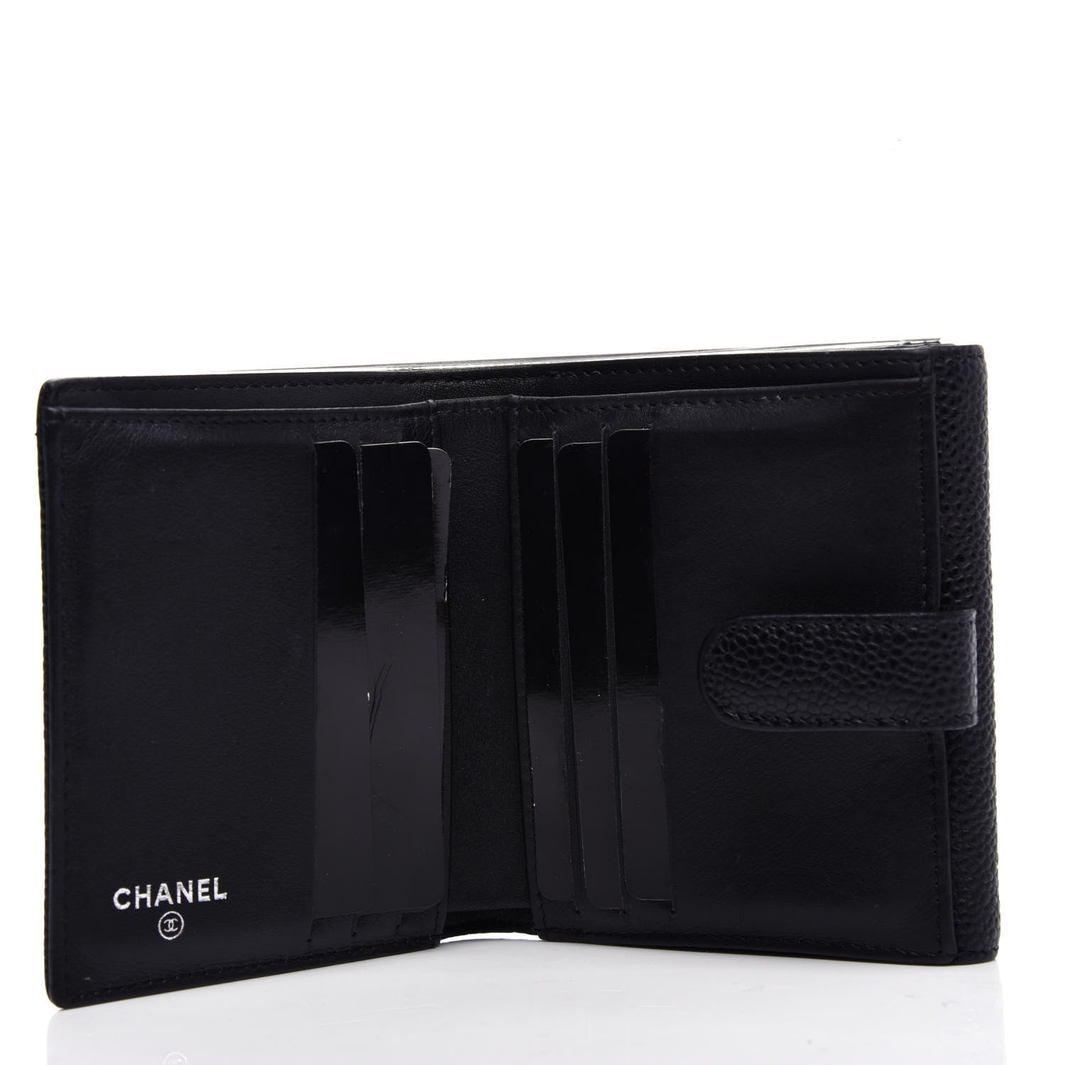 Chanel Caviar Timeless CC Compact Flap Wallet Black 4 of 8
