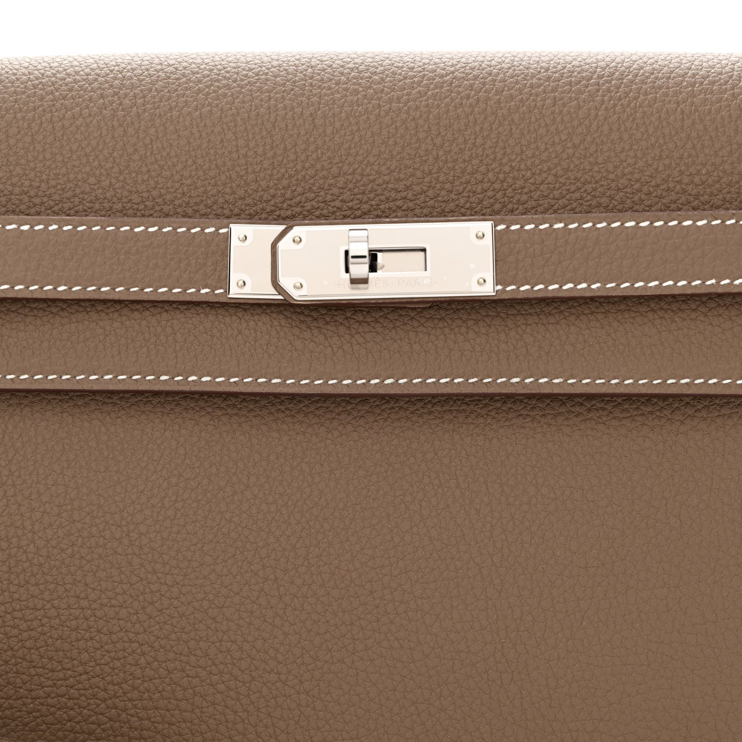 Hermes Togo Kelly Depeches 25 Pouch Etoupe 8 of 11