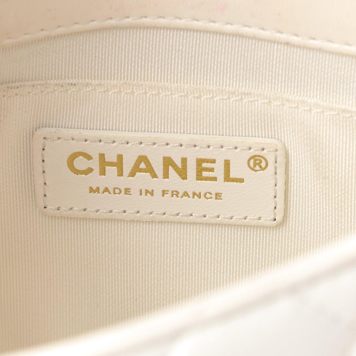 Lambskin Quilted Small My Precious Flap White