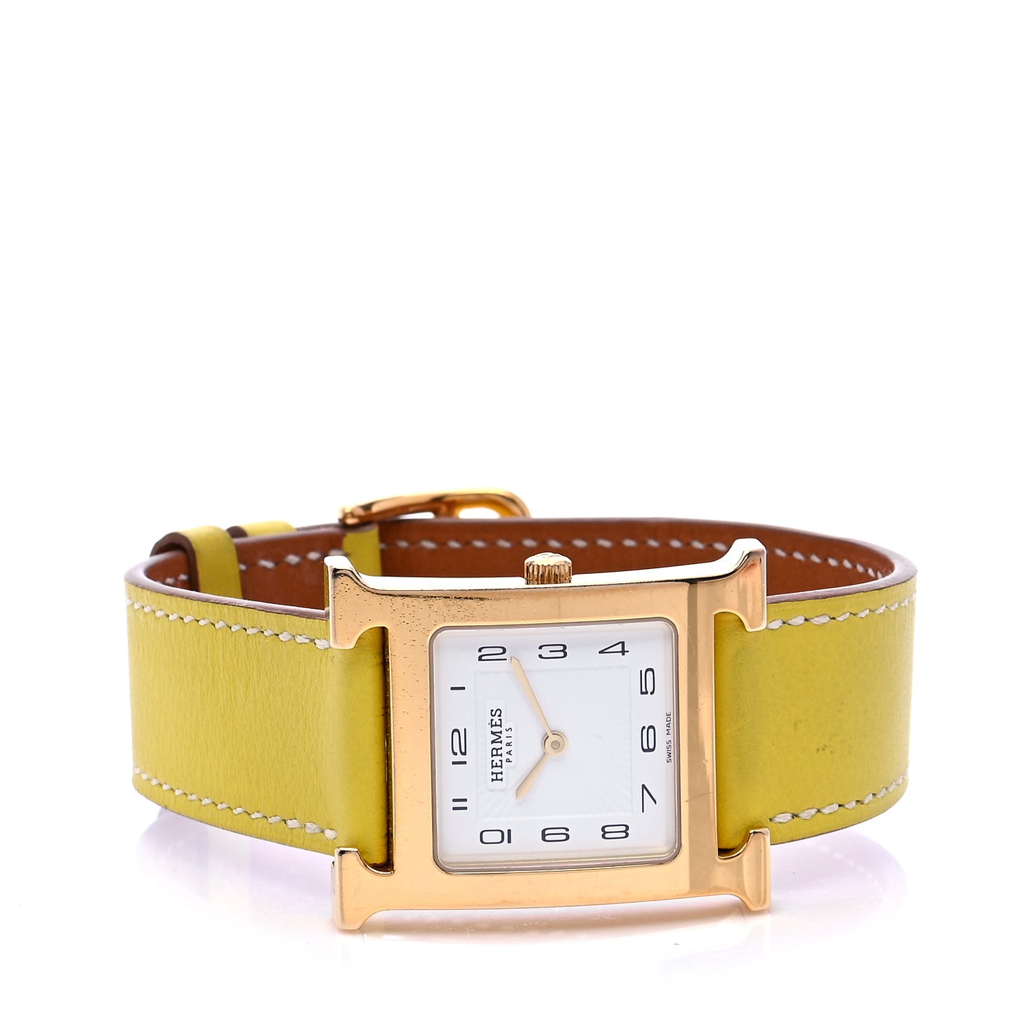 Stainless Steel Swift 26mm Heure H Hour Quartz Watch Lime