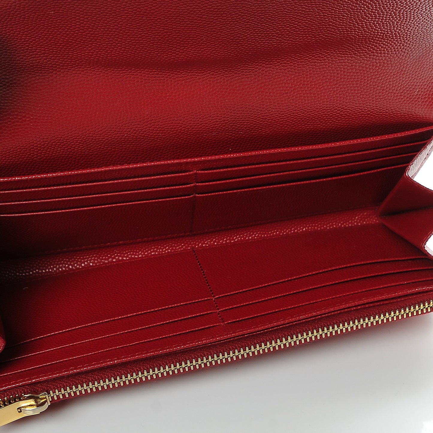 Grain De Poudre Matelasse Chevron Monogram Wallet Lipstick Red