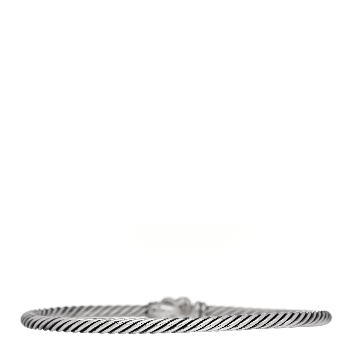 David Yurman Sterling Silver 18K Yellow Gold 3mm Cable Collectibles Heart Bracelet 2 of 3