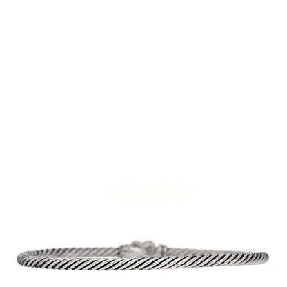 David Yurman Sterling Silver 18K Yellow Gold 3mm Cable Collectibles Heart Bracelet 2 of 3