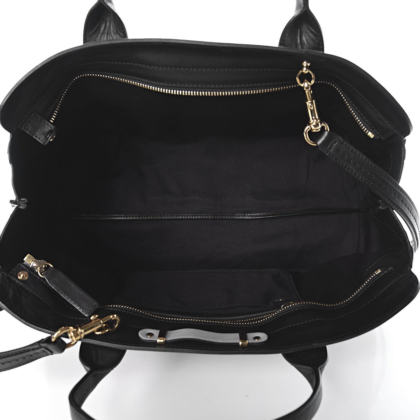 Calfskin Medium Alice Satchel Black Street Blue
