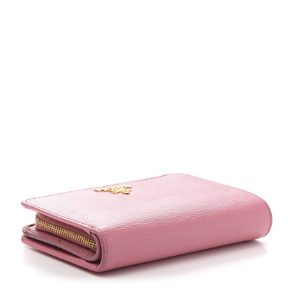 Prada Vitello Move Compact Wallet Geranio 4 of 13