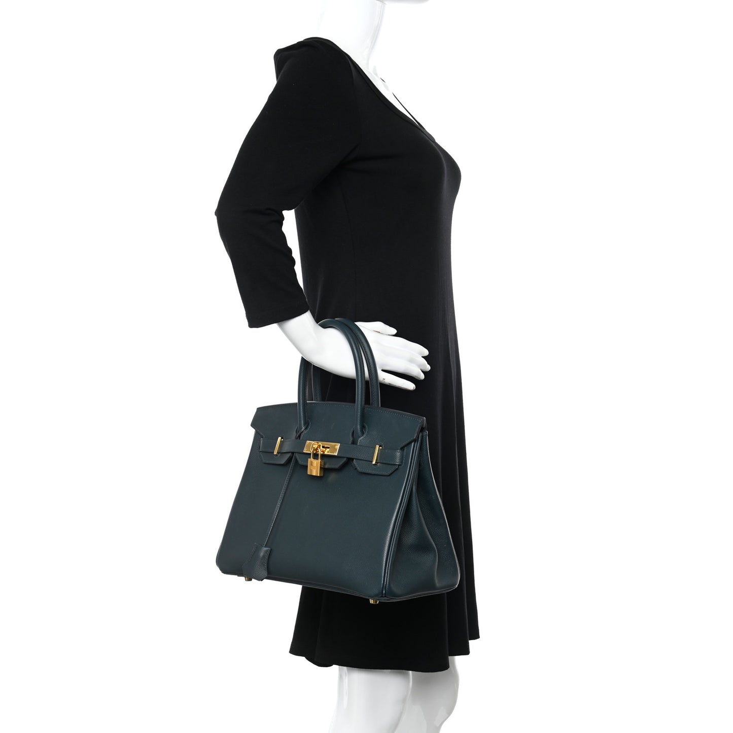 Epsom Birkin 30 Vert Cypress