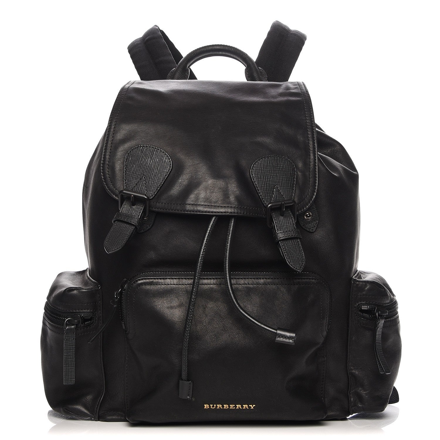 Burberry Weatherproof Leather Large Rucksack Backpack Black 1 of 9