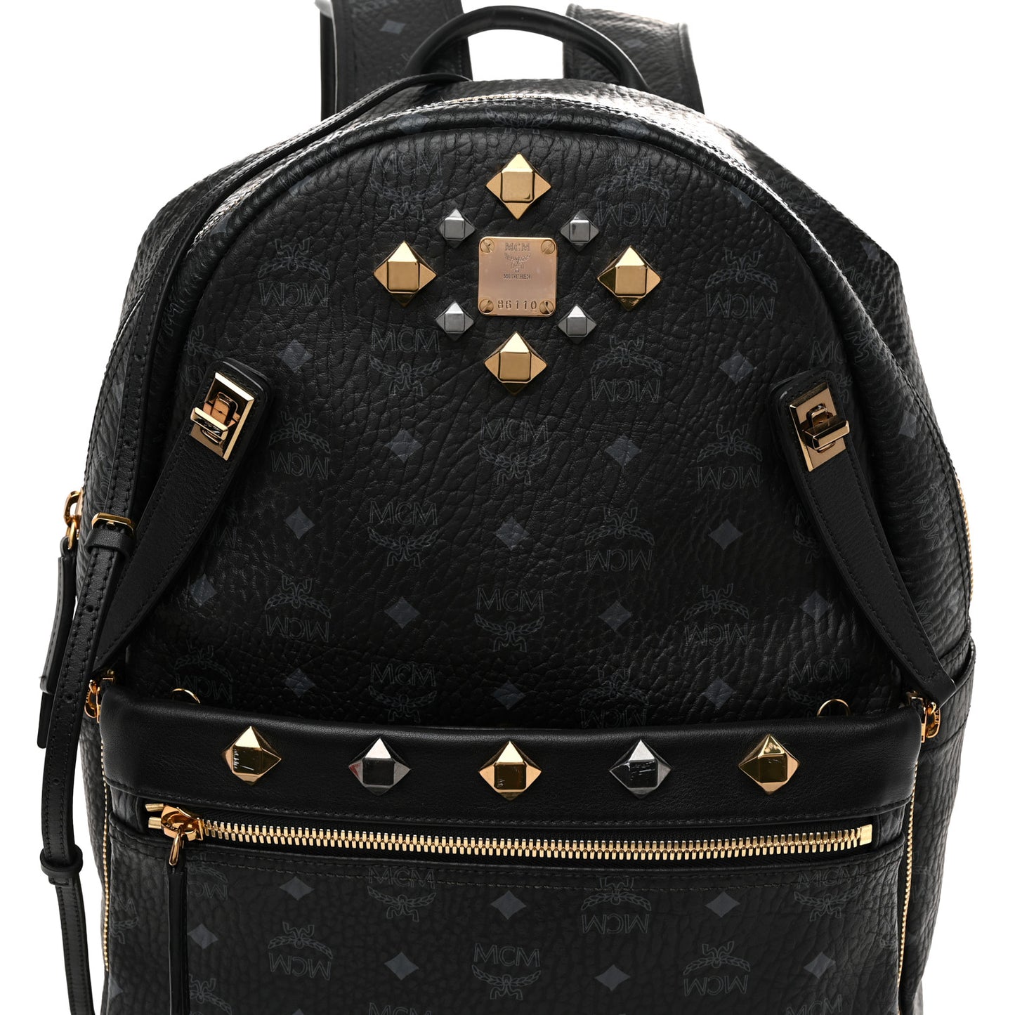 Visetos Studded Medium Dual Stark Backpack Black