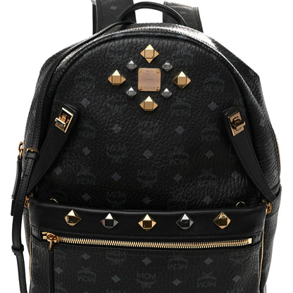 MCM Visetos Studded Medium Dual Stark Backpack Black 9 of 15