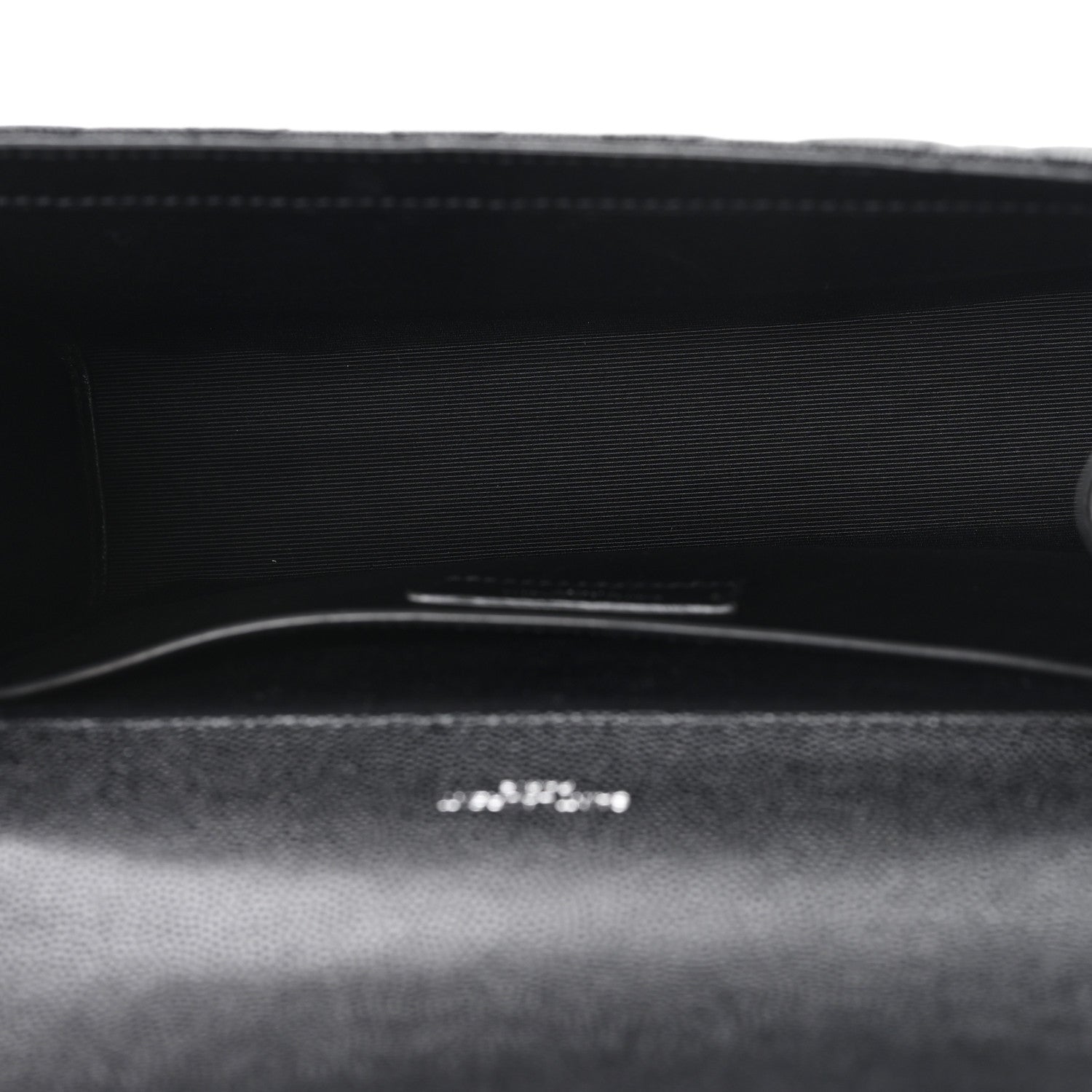 Saint Laurent Grain De Poudre Textured Mixed Matelasse Triquilt Medium Monogram Satchel Black 5 of 10