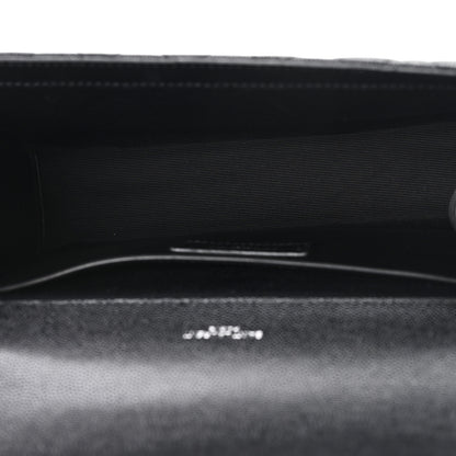 Saint Laurent Grain De Poudre Textured Mixed Matelasse Triquilt Medium Monogram Satchel Black 5 of 10