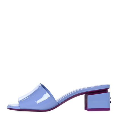 Chanel Patent Calfskin CC Mules 35 Light Purple Dark Purple 1 of 9