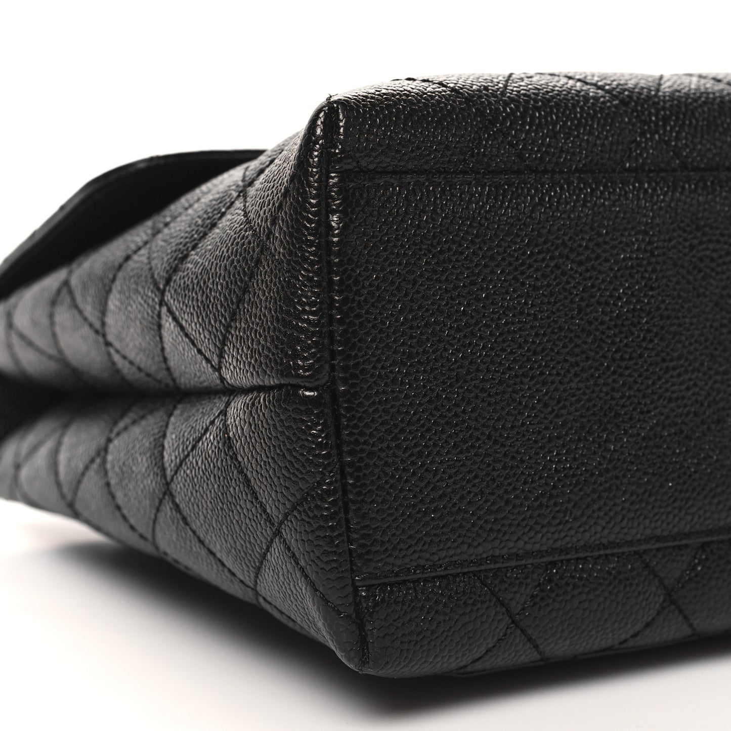 Caviar Quilted Jumbo Kelly Flap Black