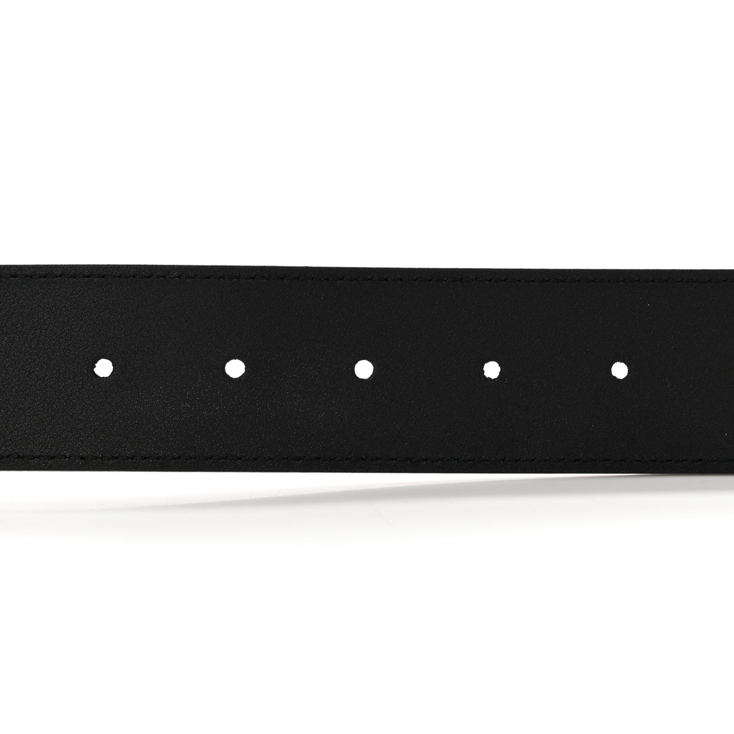 Moon Calfskin Pearl Double G 40mm Belt 95 38 Black Cream