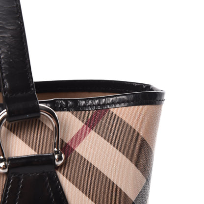Burberry Patent Trim Nova Check Small Nickie Shopper Tote 18 of 22