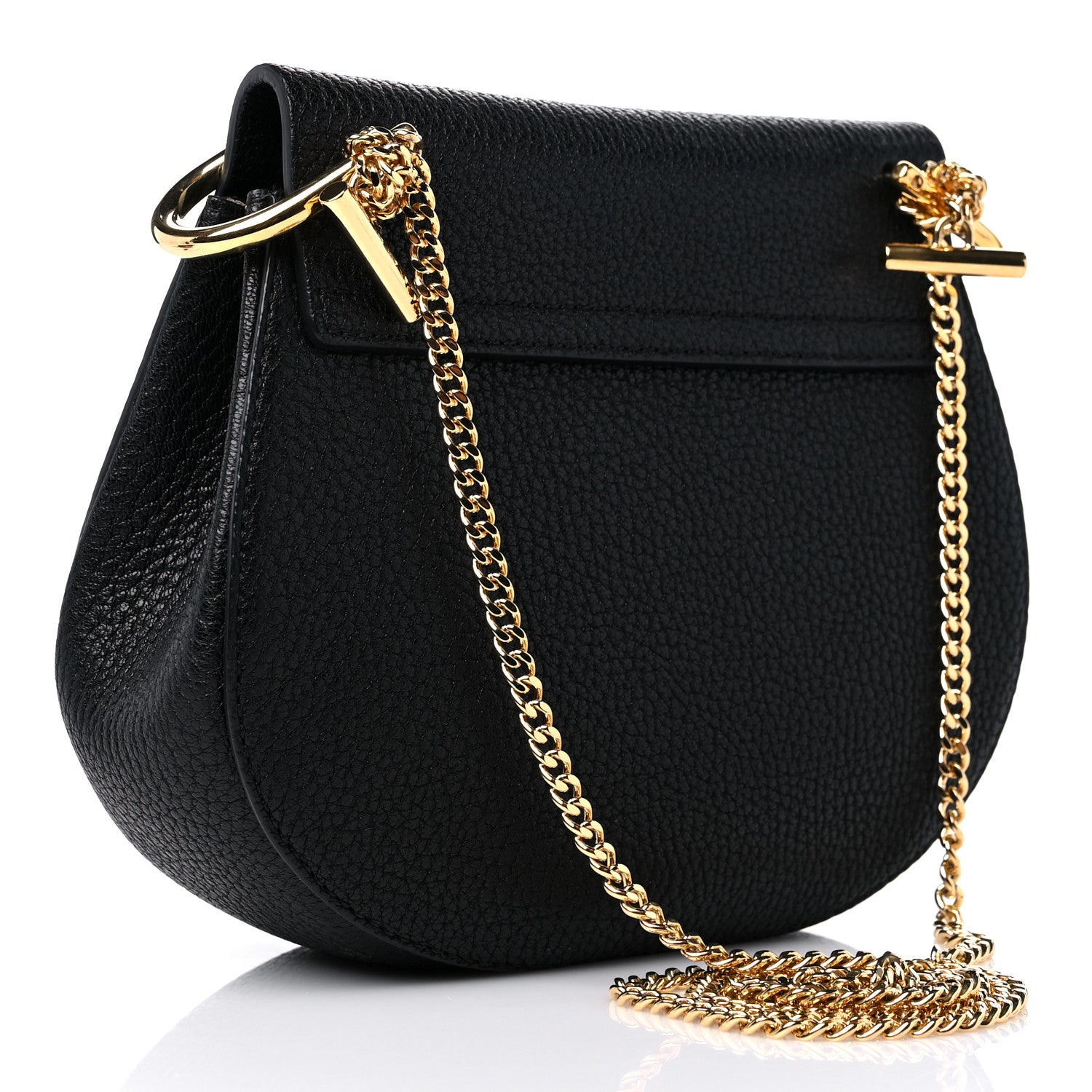 Chloe Grained Lambskin Drew Shoulder Bag Black 3 of 12