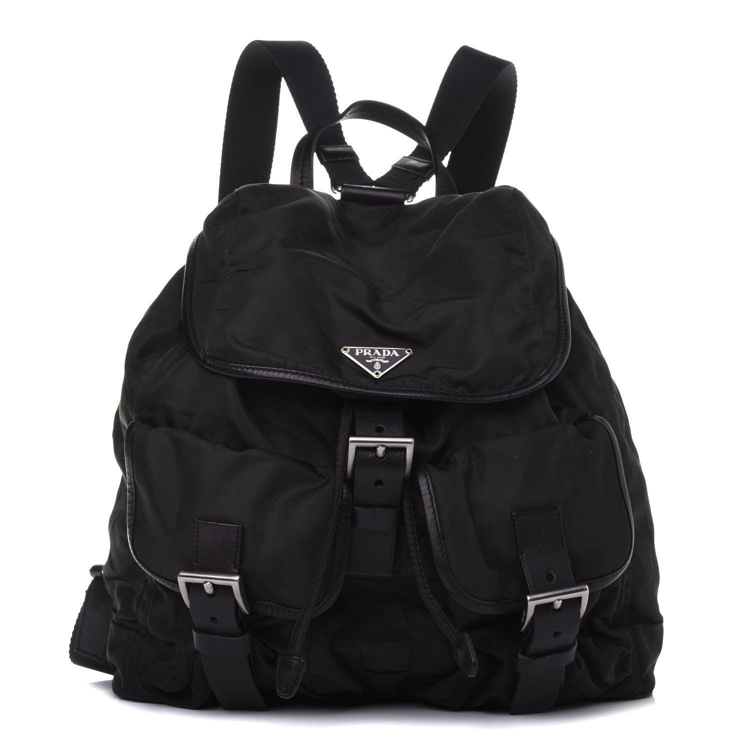 Prada Nylon Vela Medium Backpack Black 1 of 17