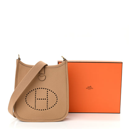 Hermes Taurillon Clemence Amazone Evelyne TPM Chai 11 of 11