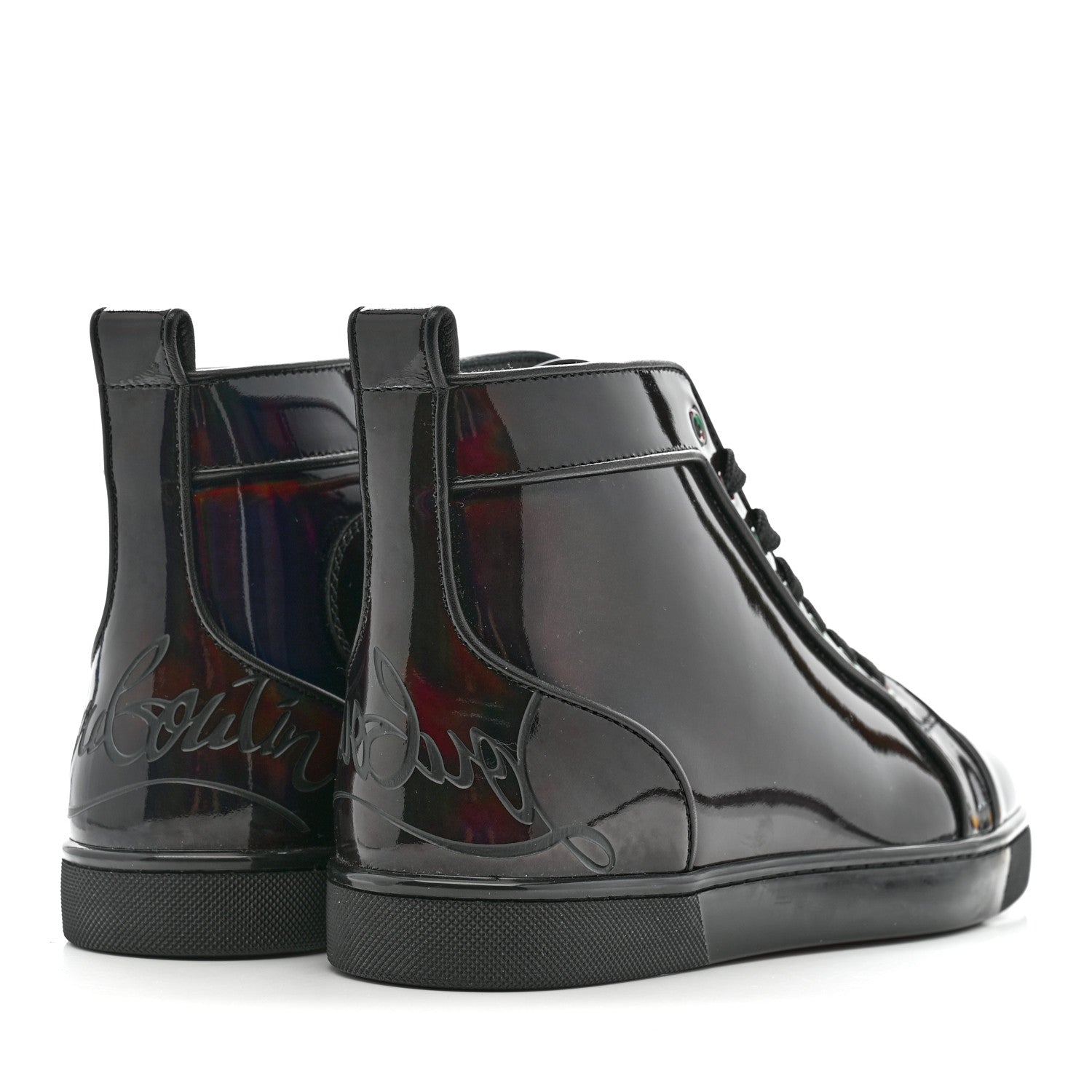 Christian Louboutin Patent Psychic Mens Louis Orlato Flat Sneakers 39 Black 5 of 10