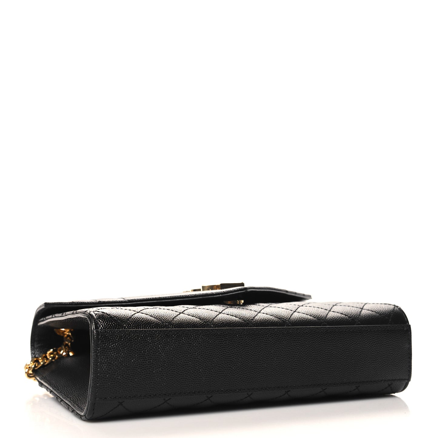 Grain De Poudre Textured Mixed Matelasse Triquilt Medium Monogram Satchel Black