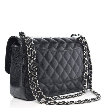 Chanel Caviar Quilted Jumbo Double Flap Black 3 of 11