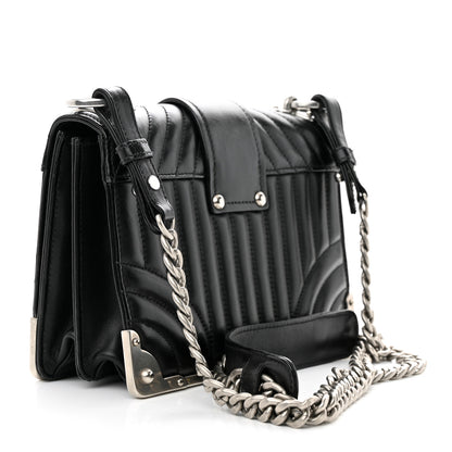 Prada Soft Calfskin Impunture Diagramme Cahier Bag Black 3 of 11