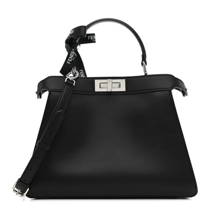 Fendi X MARC JACOBS Vitello Seta Shiny Nappa Medium Peekaboo I SEE U Satchel Black 1 of 11