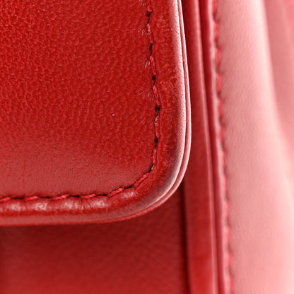 Saint Laurent Lambskin Matelasse Monogram Medium Vicky Chain Bag Rouge Eros 14 of 15