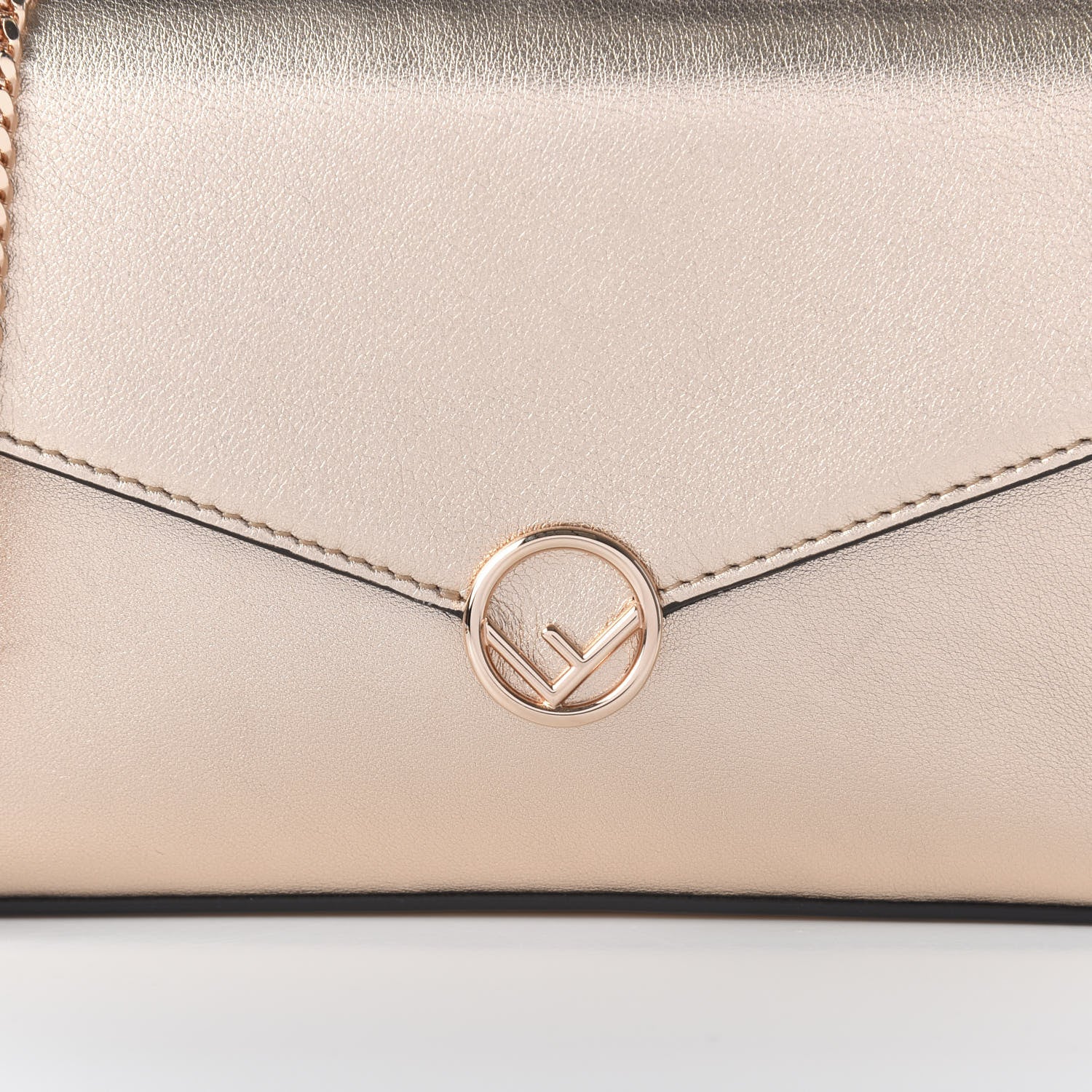 Fendi Vitello Laminato F is Fendi Envelope Wallet on Chain Rame 10 of 11