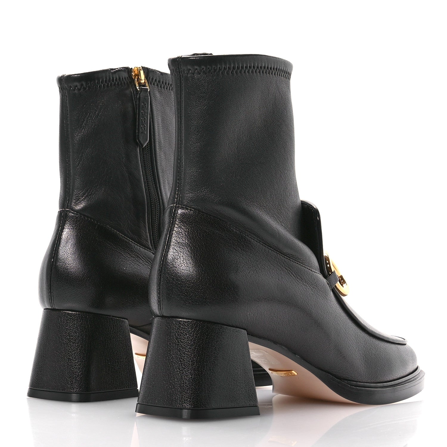Gucci Quentin Nappa Stretch Granada Kid Horsebit 55mm Ankle Boots 38 Black 5 of 8