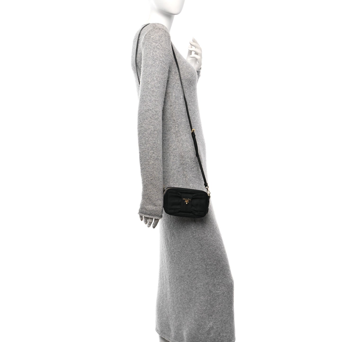 Tessuto Nylon Bow Camera Bag Black
