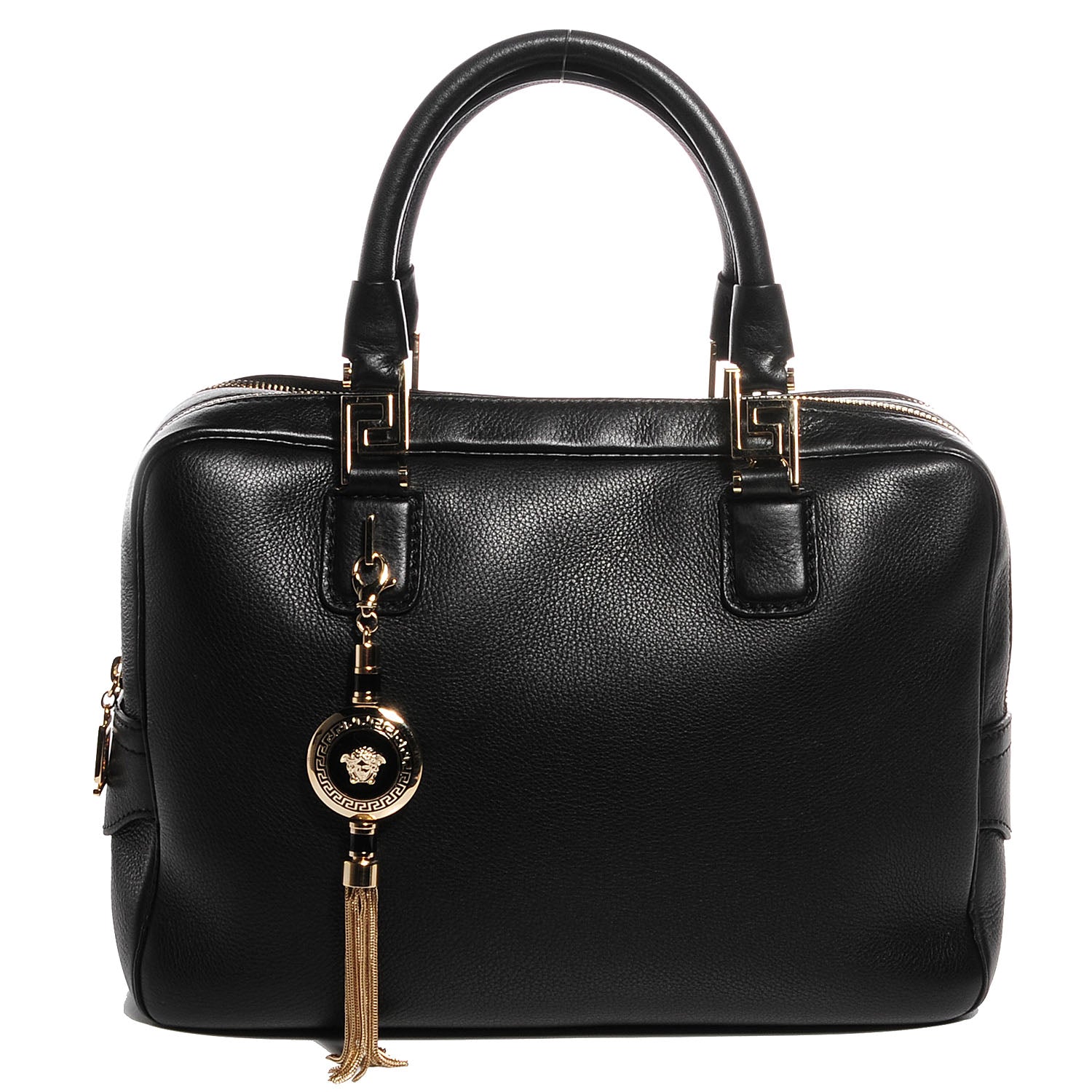 Versace Vitello Cervo Demetra Vanitas Tote Black 1 of 8
