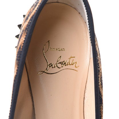 Christian Louboutin Lurex Leopard La Massine Flats 37 Black Gold 9 of 9