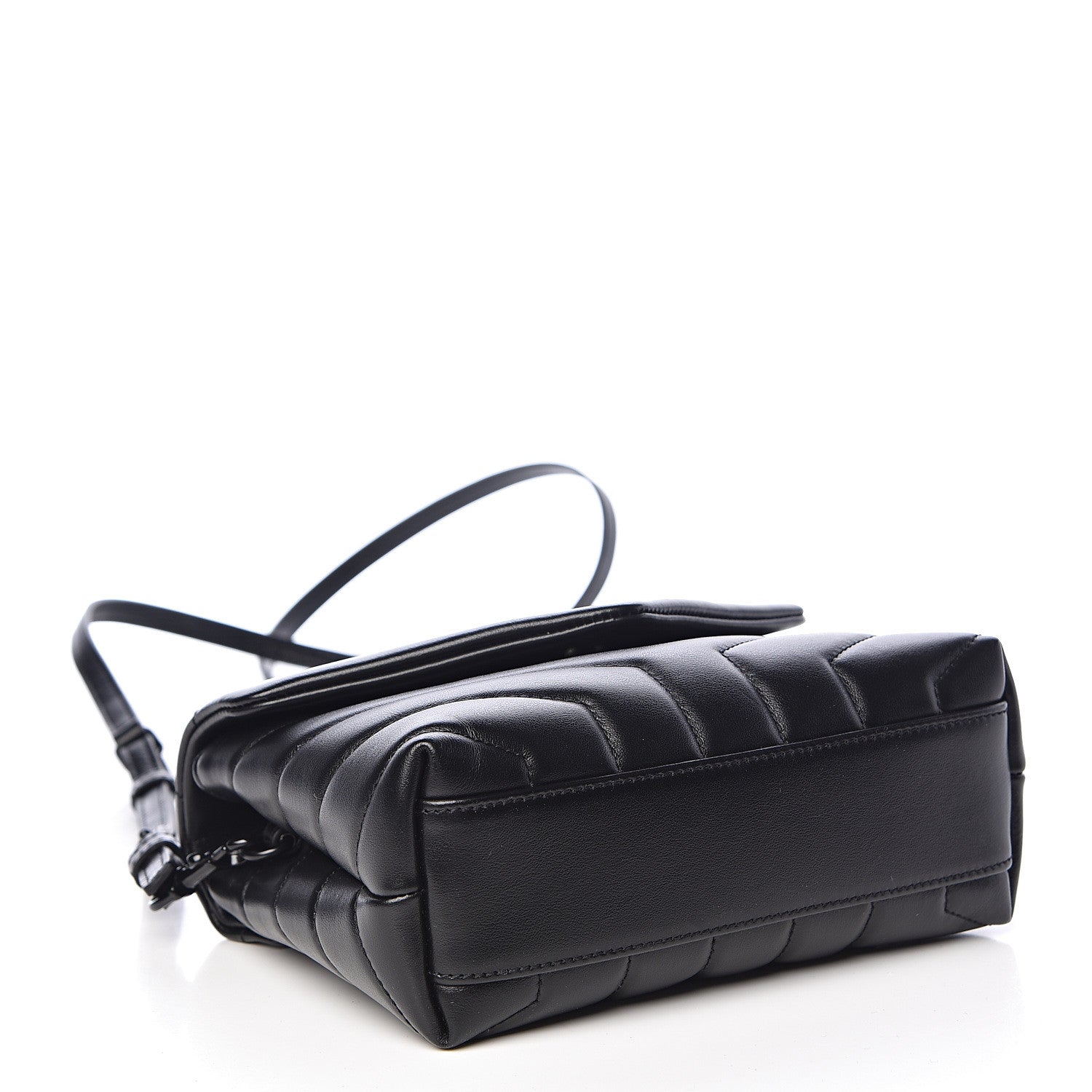 Saint Laurent Calfskin Y Quilted Monogram Toy Loulou Crossbody Bag Black 4 of 12