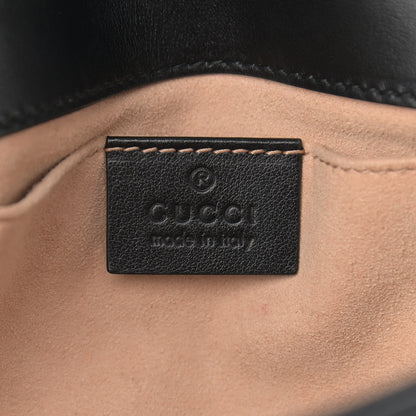 Gucci Calfskin Matelasse Mini GG Marmont Shoulder Bag Black 6 of 11