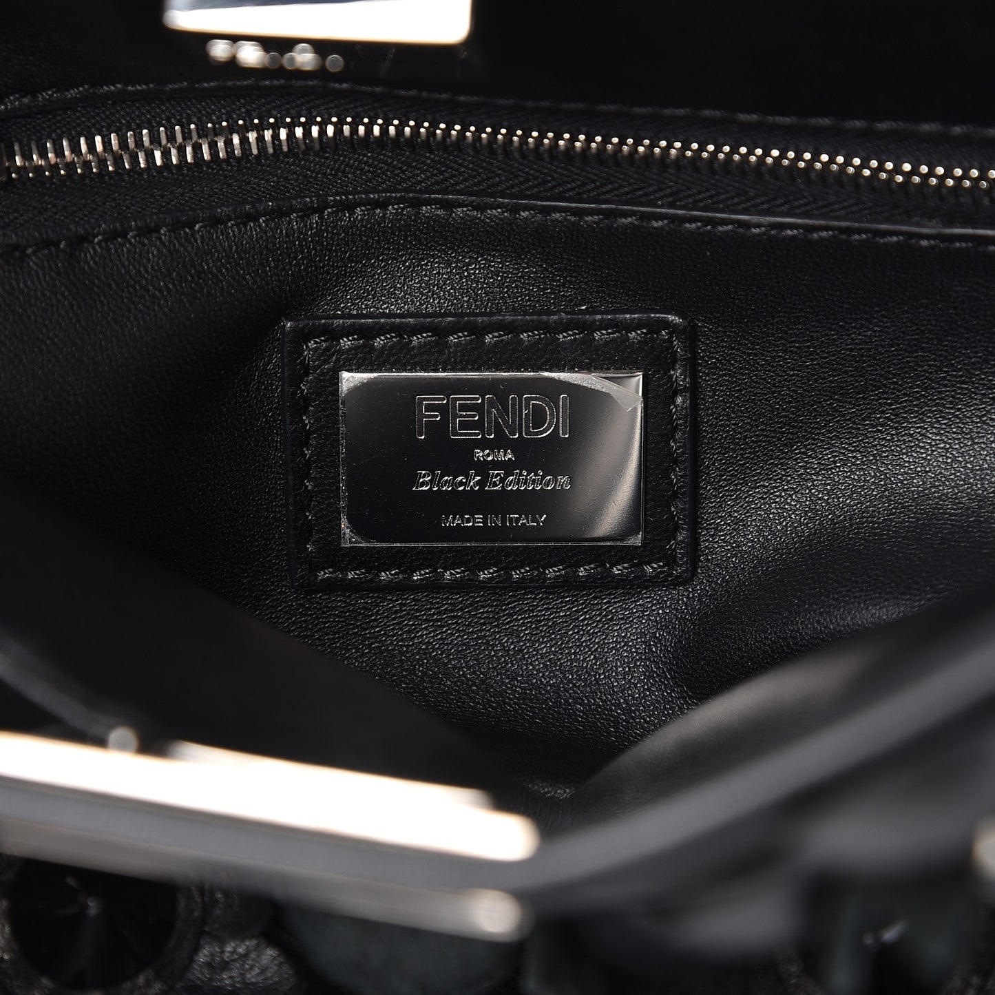 Nappa Flowerland Mini Peekaboo Iconic Satchel Black