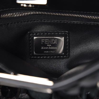 Fendi Nappa Flowerland Mini Peekaboo Iconic Satchel Black 7 of 8