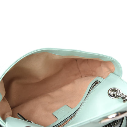 Gucci Calfskin Matelasse Small GG Marmont Shoulder Bag Water Green 5 of 12