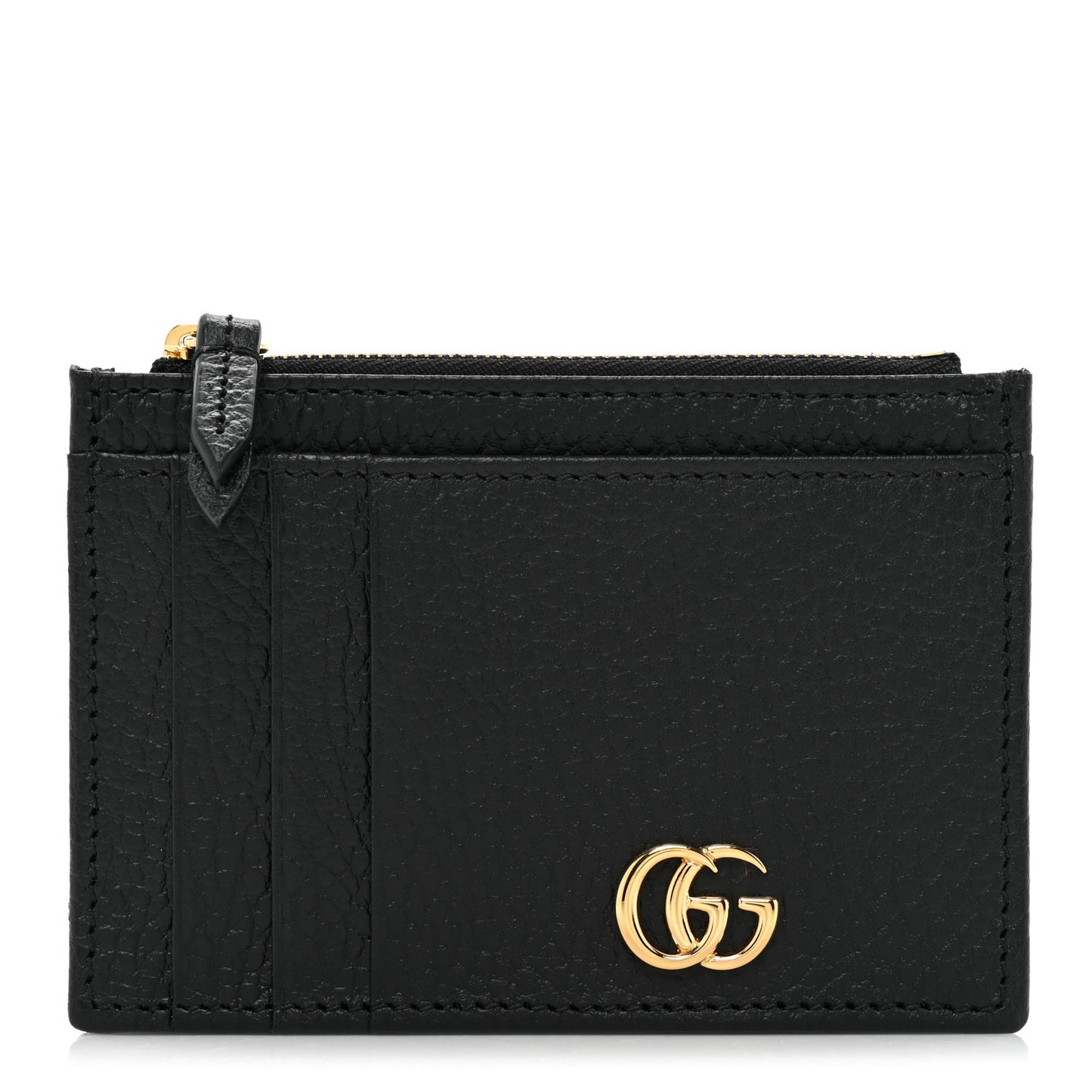 Dollar Calfskin GG Marmont Coin Case Card Holder Black