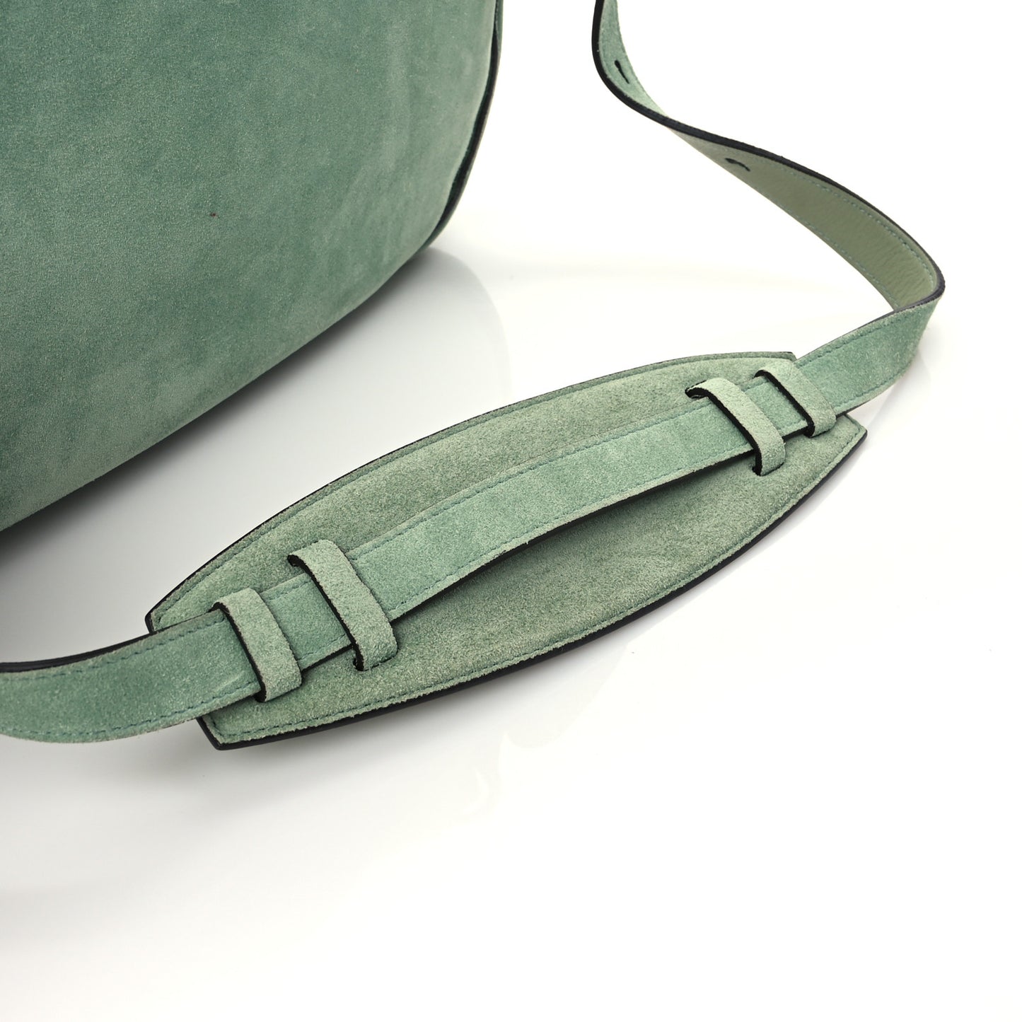 Suede Reverse Hobo Nymph Green