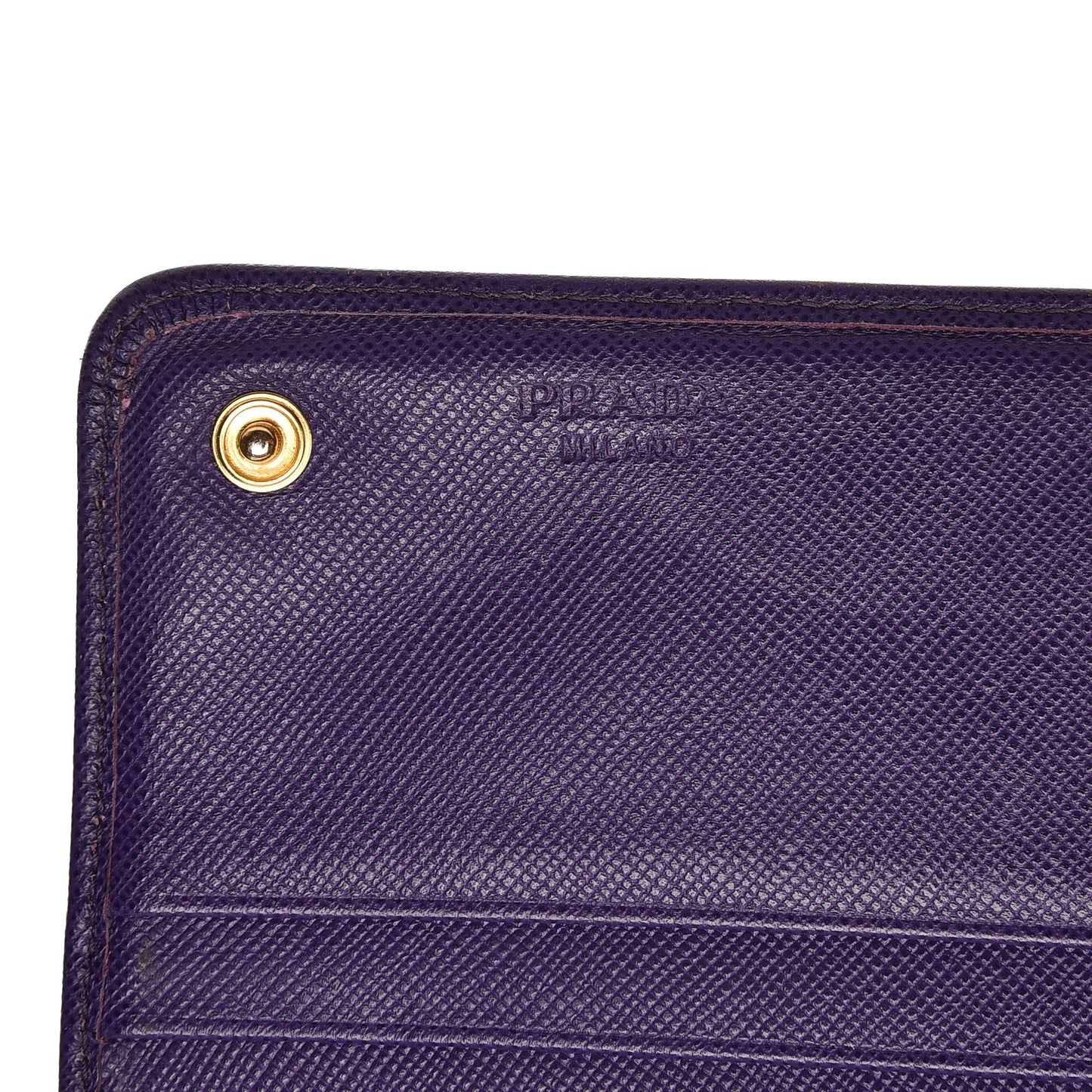 Saffiano Metal Continental Flap Wallet Viola